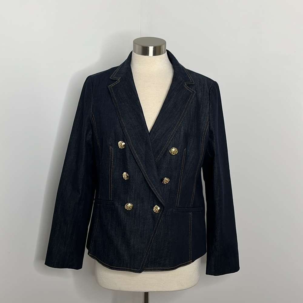 TALBOTS Denim‎ Blazer Sz 12